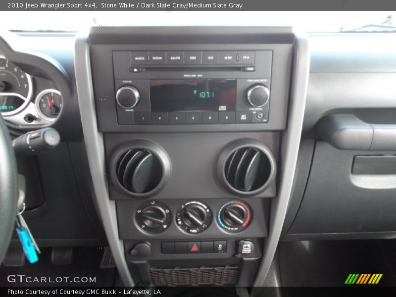 Stone White / Dark Slate Gray/Medium Slate Gray 2010 Jeep Wrangler Sport 4x4