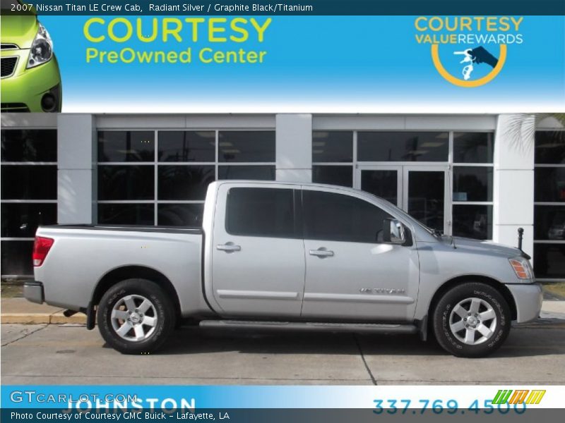 Radiant Silver / Graphite Black/Titanium 2007 Nissan Titan LE Crew Cab