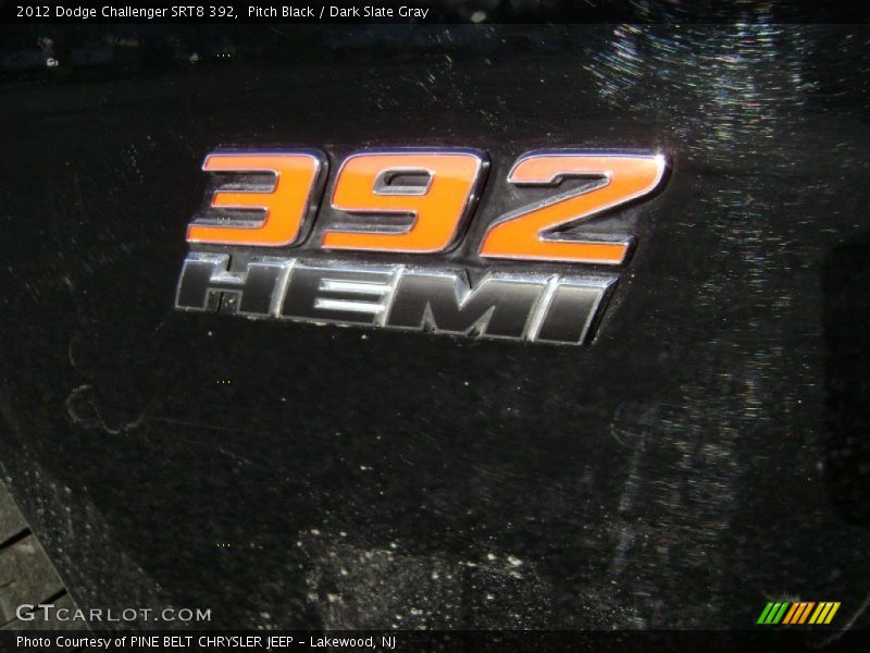 Pitch Black / Dark Slate Gray 2012 Dodge Challenger SRT8 392