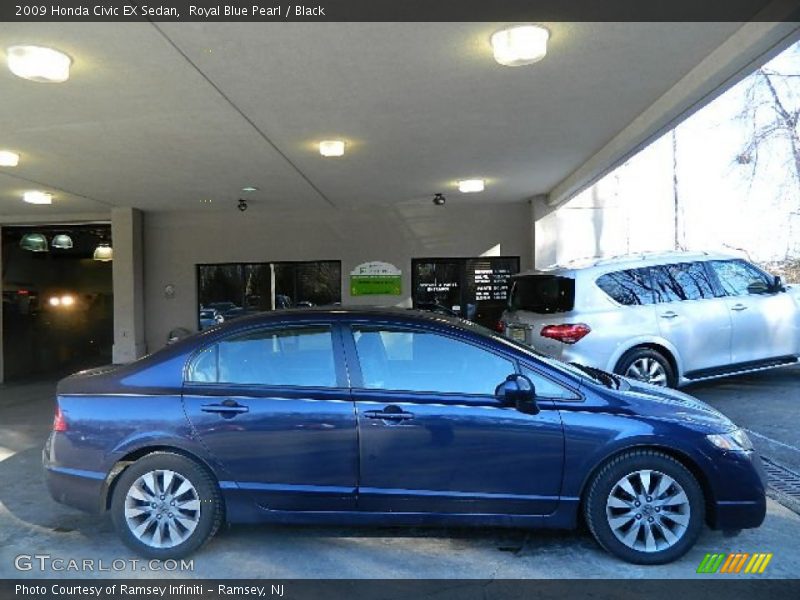 Royal Blue Pearl / Black 2009 Honda Civic EX Sedan