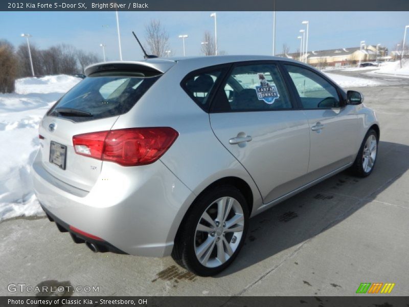 Bright Silver / Black 2012 Kia Forte 5-Door SX