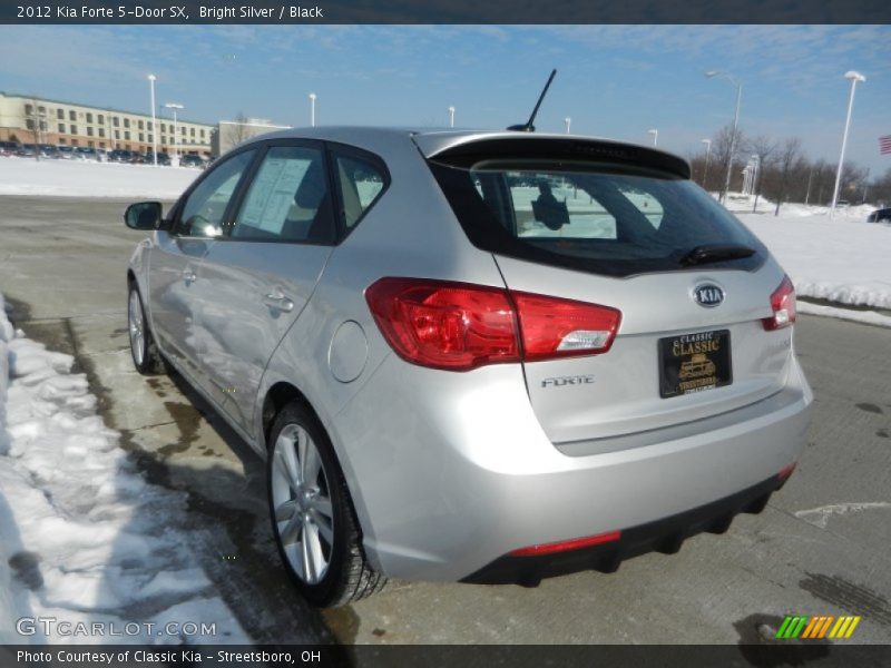 Bright Silver / Black 2012 Kia Forte 5-Door SX