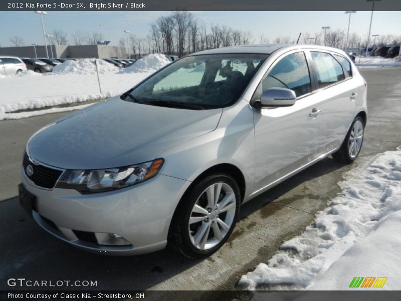 Bright Silver / Black 2012 Kia Forte 5-Door SX