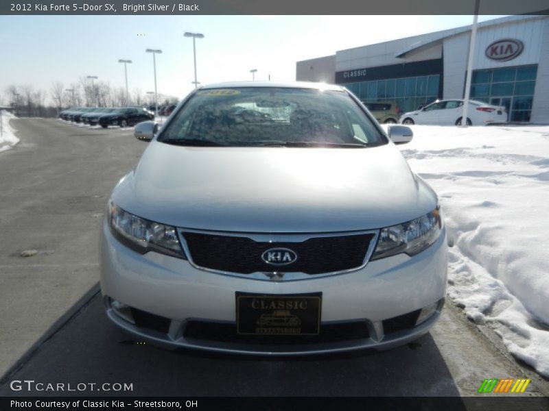 Bright Silver / Black 2012 Kia Forte 5-Door SX