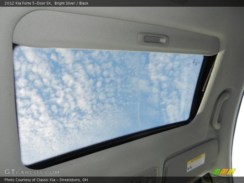 Bright Silver / Black 2012 Kia Forte 5-Door SX