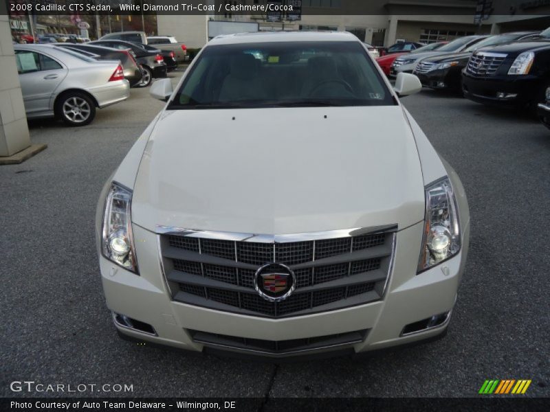 White Diamond Tri-Coat / Cashmere/Cocoa 2008 Cadillac CTS Sedan