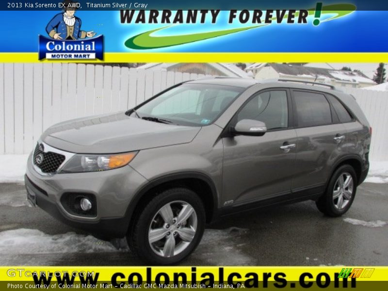 Titanium Silver / Gray 2013 Kia Sorento EX AWD