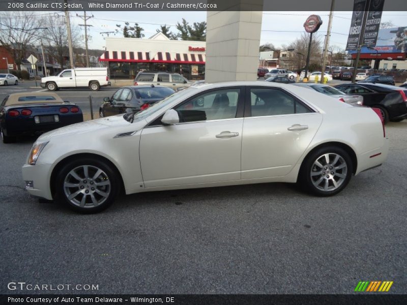 White Diamond Tri-Coat / Cashmere/Cocoa 2008 Cadillac CTS Sedan