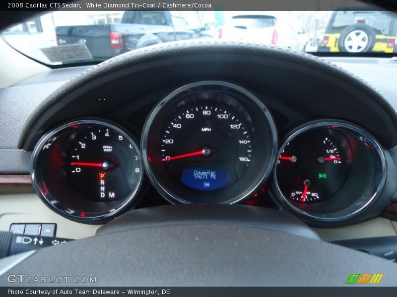 White Diamond Tri-Coat / Cashmere/Cocoa 2008 Cadillac CTS Sedan