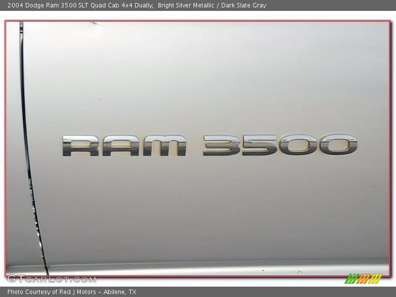 Bright Silver Metallic / Dark Slate Gray 2004 Dodge Ram 3500 SLT Quad Cab 4x4 Dually
