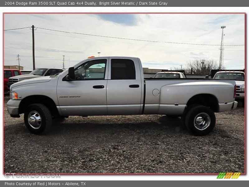Bright Silver Metallic / Dark Slate Gray 2004 Dodge Ram 3500 SLT Quad Cab 4x4 Dually