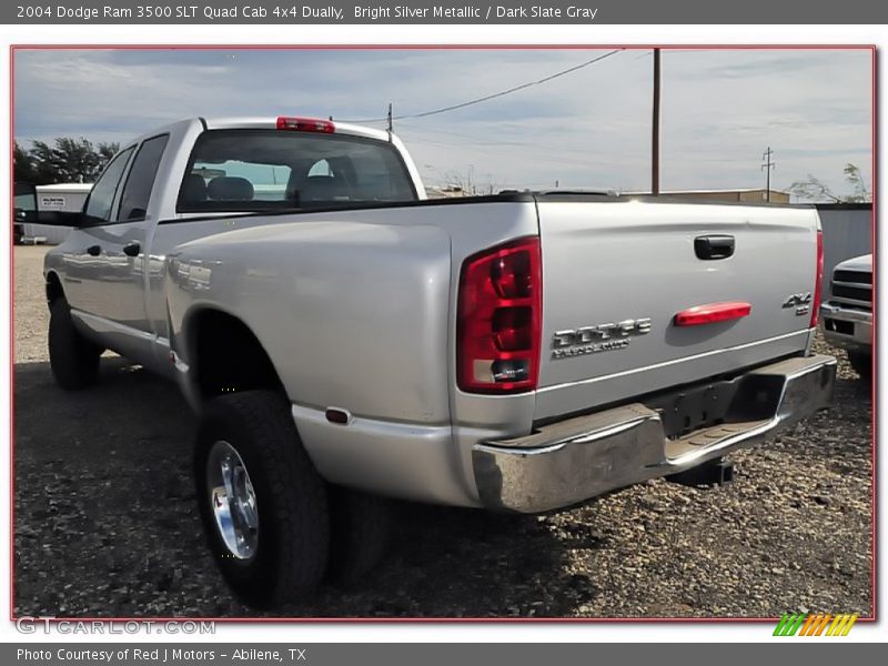 Bright Silver Metallic / Dark Slate Gray 2004 Dodge Ram 3500 SLT Quad Cab 4x4 Dually