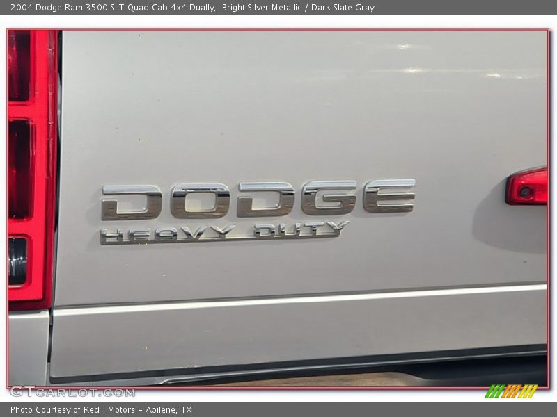 Bright Silver Metallic / Dark Slate Gray 2004 Dodge Ram 3500 SLT Quad Cab 4x4 Dually