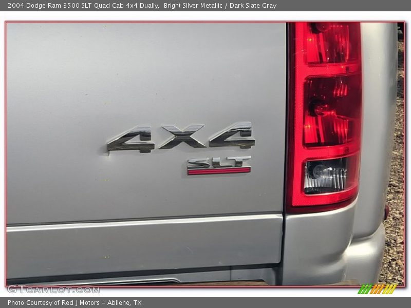 Bright Silver Metallic / Dark Slate Gray 2004 Dodge Ram 3500 SLT Quad Cab 4x4 Dually