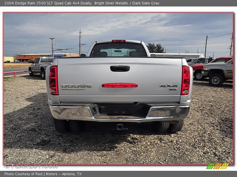 Bright Silver Metallic / Dark Slate Gray 2004 Dodge Ram 3500 SLT Quad Cab 4x4 Dually