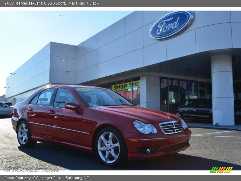 Mars Red / Black 2007 Mercedes-Benz C 230 Sport