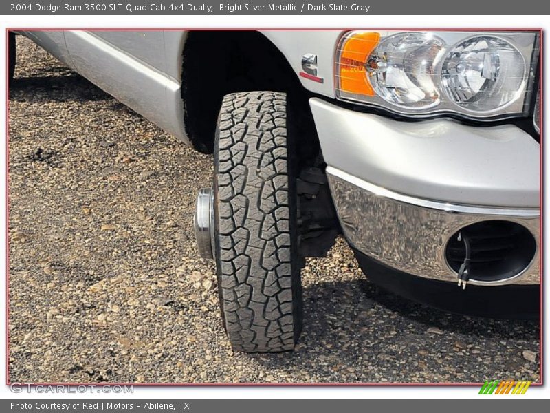 Bright Silver Metallic / Dark Slate Gray 2004 Dodge Ram 3500 SLT Quad Cab 4x4 Dually