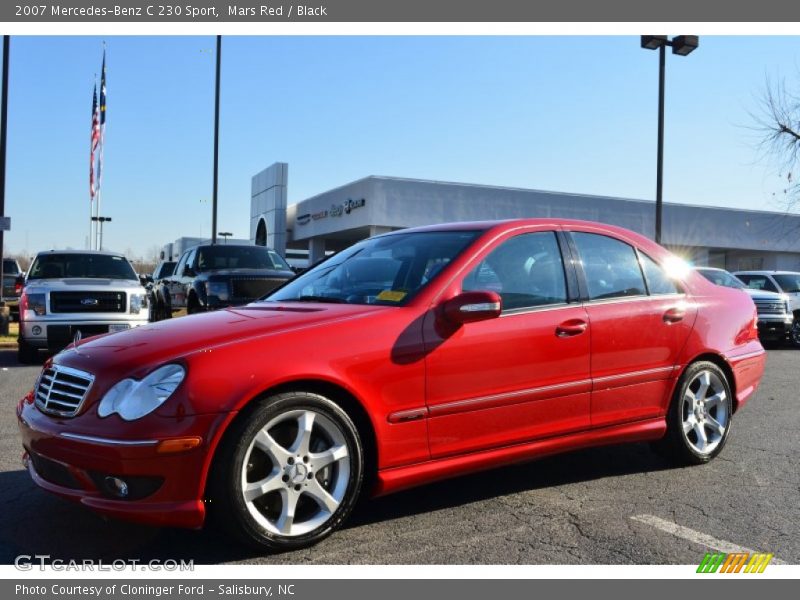 Mars Red / Black 2007 Mercedes-Benz C 230 Sport