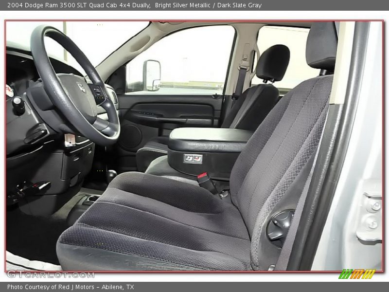 Bright Silver Metallic / Dark Slate Gray 2004 Dodge Ram 3500 SLT Quad Cab 4x4 Dually