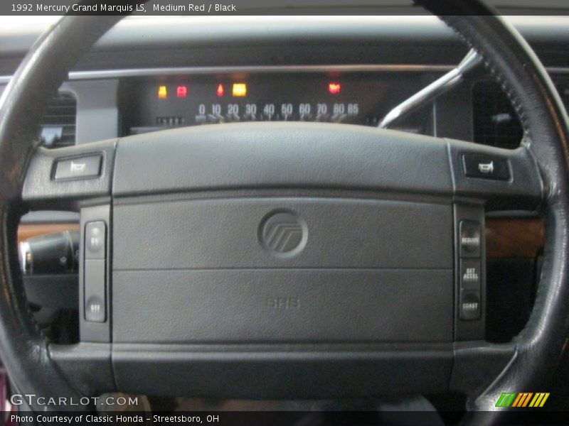 Medium Red / Black 1992 Mercury Grand Marquis LS