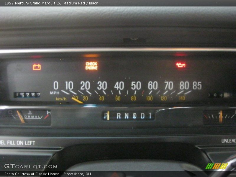 Medium Red / Black 1992 Mercury Grand Marquis LS