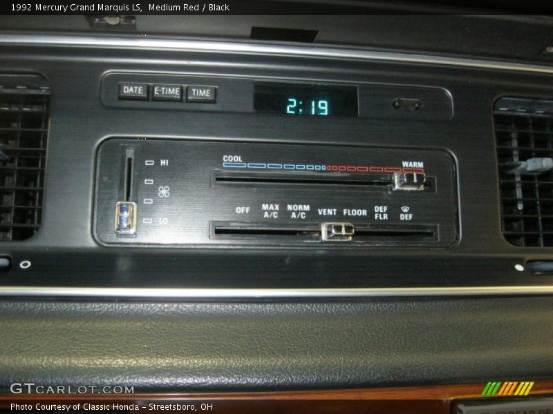 Medium Red / Black 1992 Mercury Grand Marquis LS