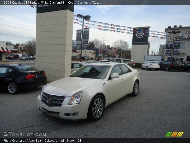 White Diamond Tri-Coat / Cashmere/Cocoa 2008 Cadillac CTS Sedan