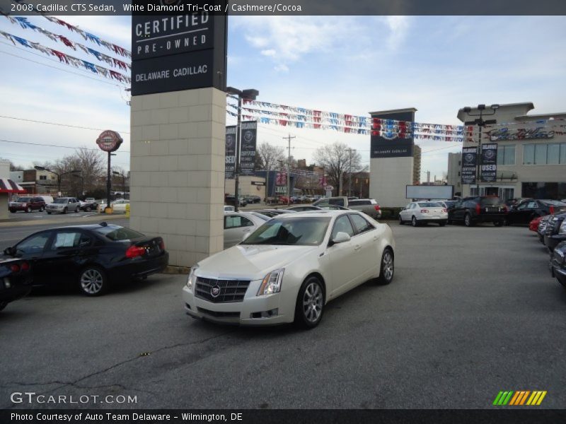 White Diamond Tri-Coat / Cashmere/Cocoa 2008 Cadillac CTS Sedan