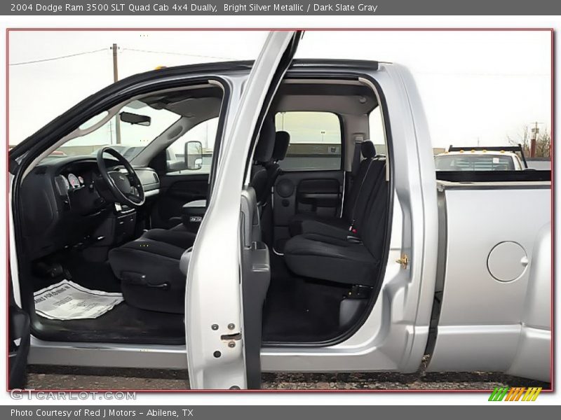 Bright Silver Metallic / Dark Slate Gray 2004 Dodge Ram 3500 SLT Quad Cab 4x4 Dually