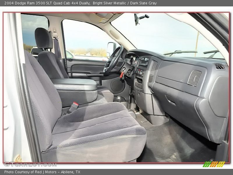 Bright Silver Metallic / Dark Slate Gray 2004 Dodge Ram 3500 SLT Quad Cab 4x4 Dually