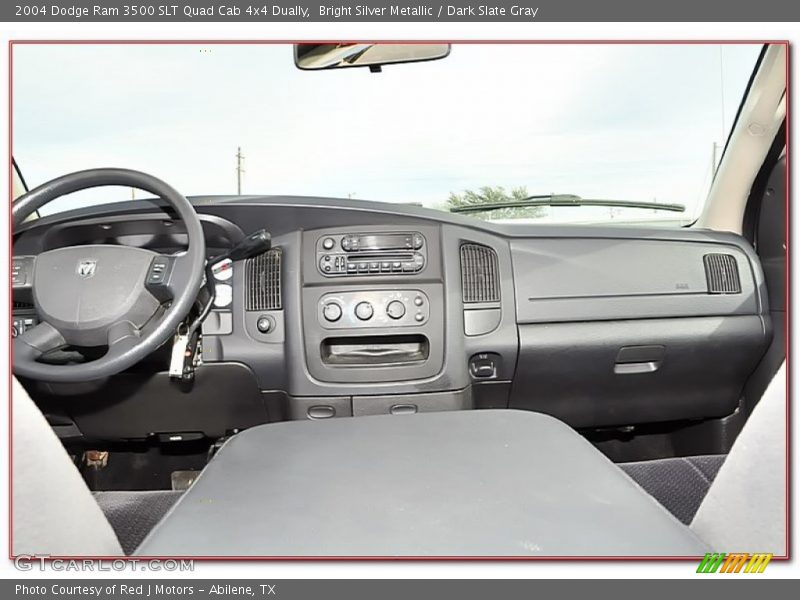 Bright Silver Metallic / Dark Slate Gray 2004 Dodge Ram 3500 SLT Quad Cab 4x4 Dually