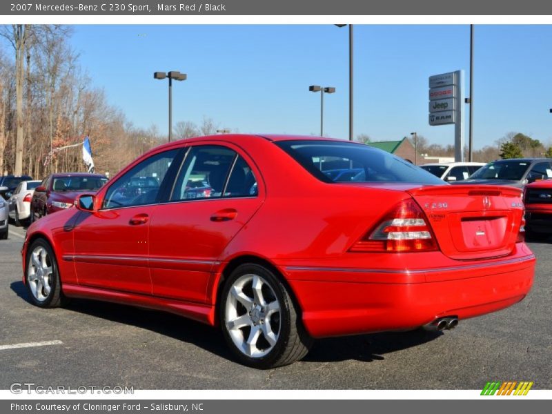 Mars Red / Black 2007 Mercedes-Benz C 230 Sport
