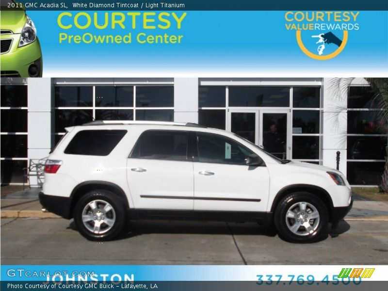 White Diamond Tintcoat / Light Titanium 2011 GMC Acadia SL
