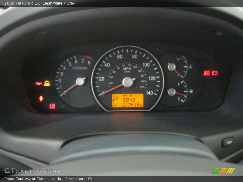 Clear White / Gray 2008 Kia Rondo LX