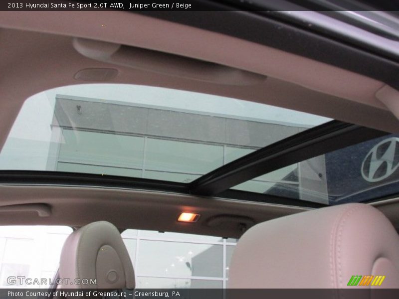 Juniper Green / Beige 2013 Hyundai Santa Fe Sport 2.0T AWD