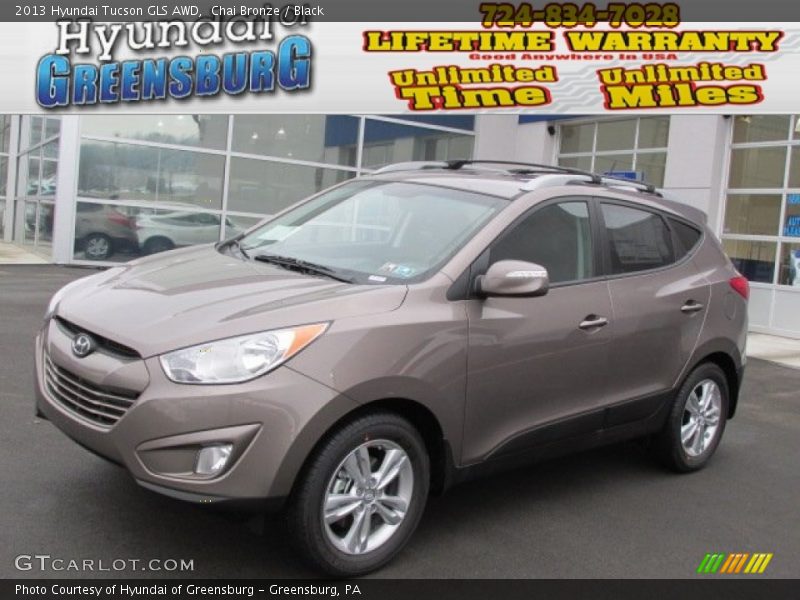 Chai Bronze / Black 2013 Hyundai Tucson GLS AWD