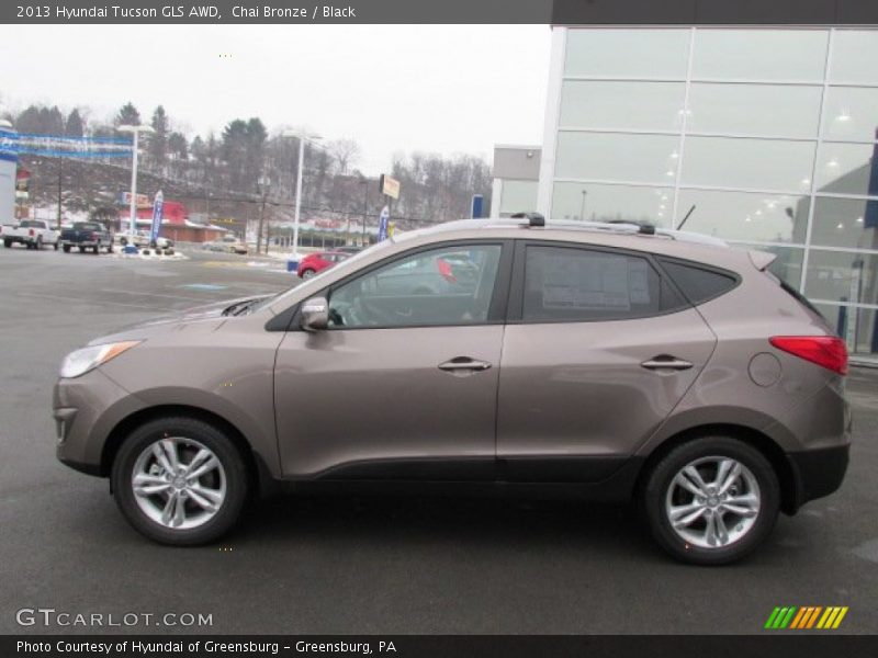 Chai Bronze / Black 2013 Hyundai Tucson GLS AWD