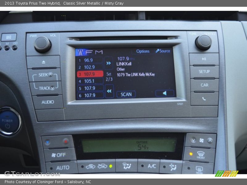Classic Silver Metallic / Misty Gray 2013 Toyota Prius Two Hybrid