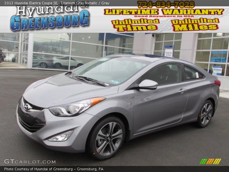 Titanium Gray Metallic / Gray 2013 Hyundai Elantra Coupe SE