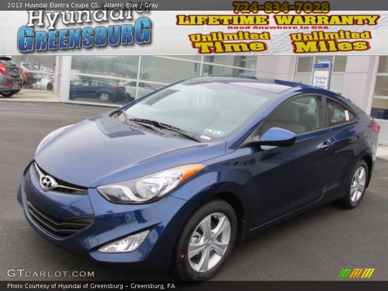 Atlantic Blue / Gray 2013 Hyundai Elantra Coupe GS