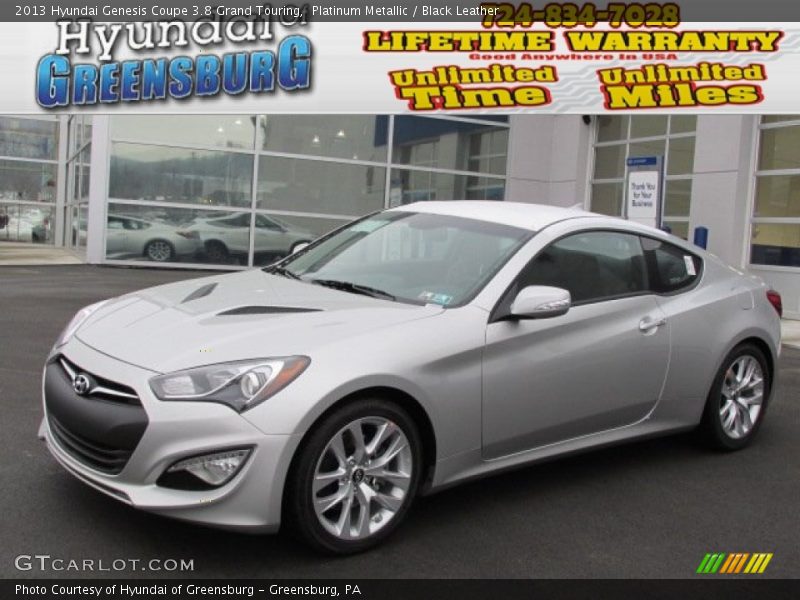 Platinum Metallic / Black Leather 2013 Hyundai Genesis Coupe 3.8 Grand Touring