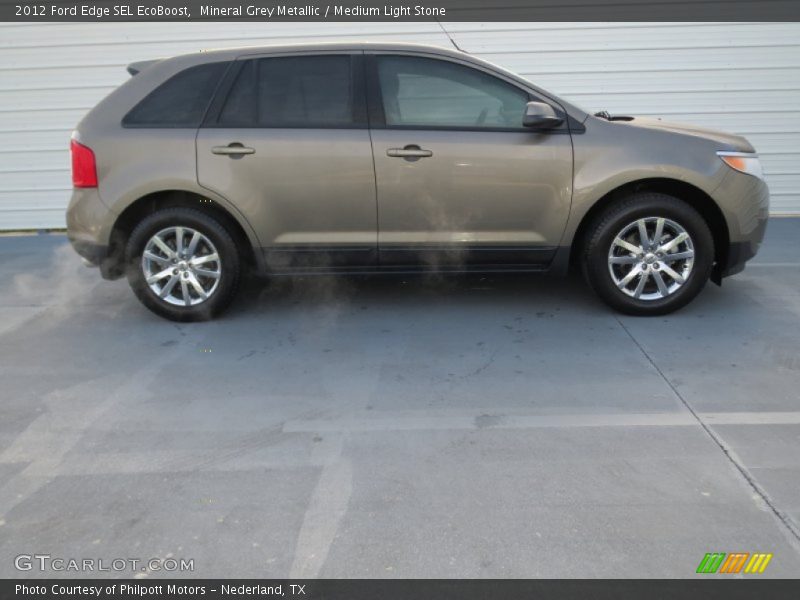 Mineral Grey Metallic / Medium Light Stone 2012 Ford Edge SEL EcoBoost
