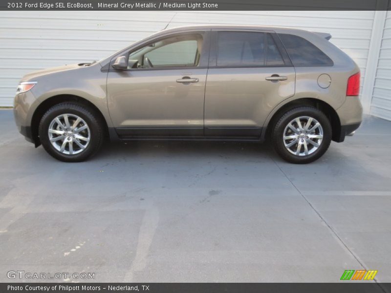 Mineral Grey Metallic / Medium Light Stone 2012 Ford Edge SEL EcoBoost