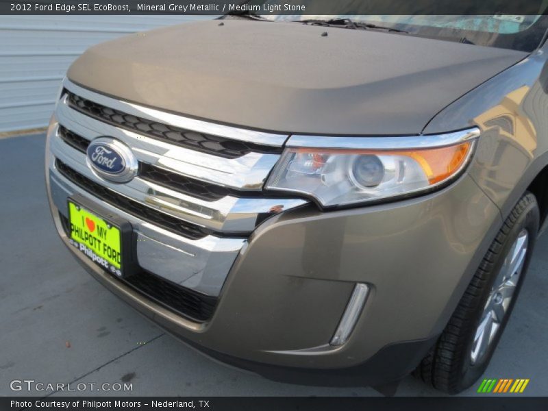 Mineral Grey Metallic / Medium Light Stone 2012 Ford Edge SEL EcoBoost