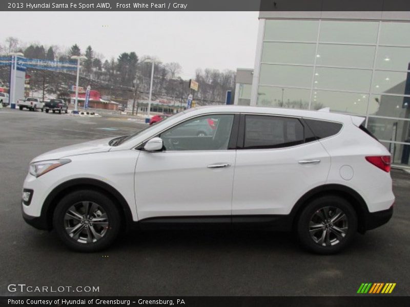 Frost White Pearl / Gray 2013 Hyundai Santa Fe Sport AWD