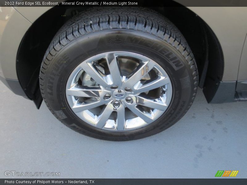 Mineral Grey Metallic / Medium Light Stone 2012 Ford Edge SEL EcoBoost