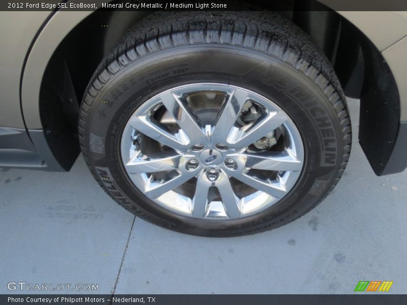Mineral Grey Metallic / Medium Light Stone 2012 Ford Edge SEL EcoBoost