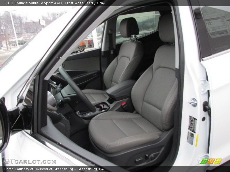 Frost White Pearl / Gray 2013 Hyundai Santa Fe Sport AWD
