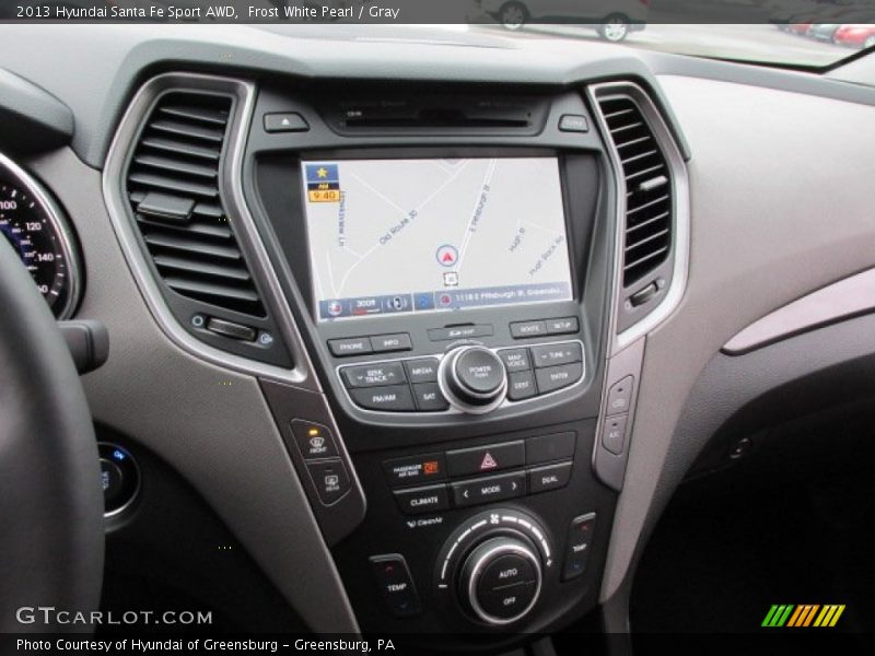 Frost White Pearl / Gray 2013 Hyundai Santa Fe Sport AWD