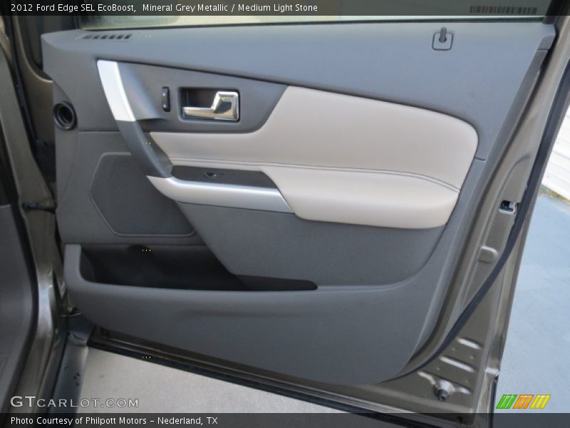 Mineral Grey Metallic / Medium Light Stone 2012 Ford Edge SEL EcoBoost